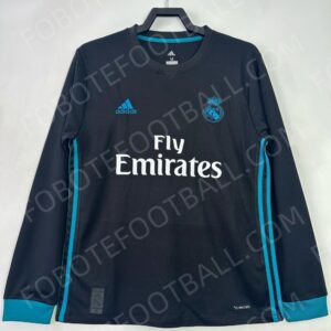 17/18 Real Madrid Away Retro Football Jersey Long sleeves
