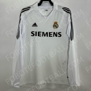 05/06 Real Madrid Home Retro Football Jersey Long sleeves