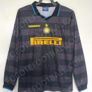 97/98 Internazionale Milano 2nd Away Retro Football Jersey Long sleeves