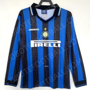 97/98 Internazionale Milano Home Retro Football Jersey Long sleeves