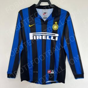 98/99 Internazionale Milano Home Retro Football Jersey Long sleeves and shirt