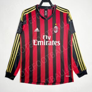 13/14 AC Milan Home Retro Football Jersey Long sleeves