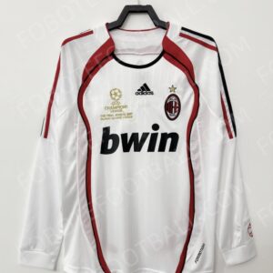 06/07 AC Milan Away Retro Football Jersey Long sleeves