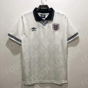 1990 England Home Retro Football Jersey