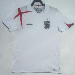 2006 England Home Retro Football Jersey
