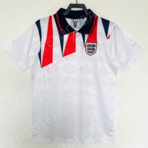 1992 England Home Retro Football Jersey