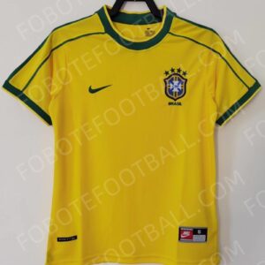 1998 Brazil Home Retro Football Jersey