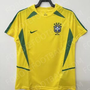 2002 Brazil Home Retro Football Jersey