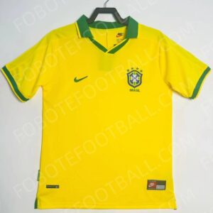 1997 Brazil Home Retro Football Jersey