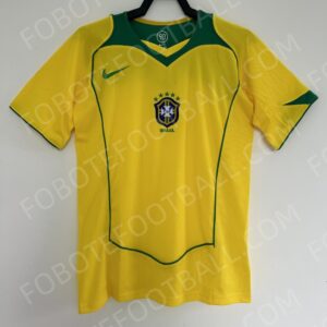 2004 Brazil Home Retro Football Jersey