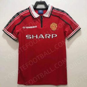 98/99 Manchester United Home Retro Football Jersey