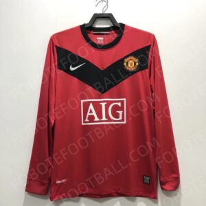 2010 Manchester United Home Retro Football Jersey Long sleeves