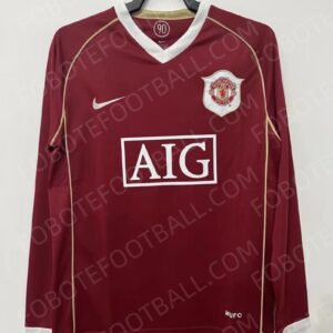06/07 Manchester United Home Retro Football Jersey Long sleeves