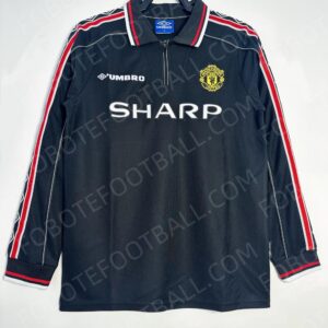 98/99 Manchester United 2nd Away Retro Football Jersey Long sleeves