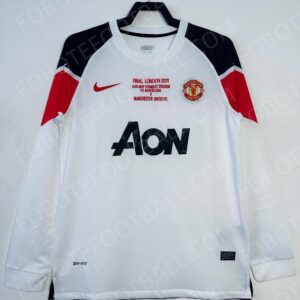 10/11 Manchester United Away Retro Football Jersey Long sleeves