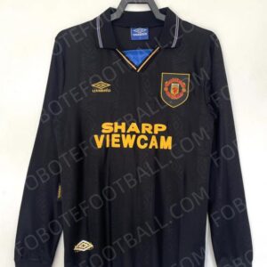 93/94 Manchester United Away Retro Football Jersey Long sleeves