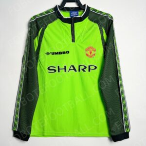 98/99 Manchester United goalkeeper Retro Football Jersey Long sleeves