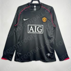 07/08 Manchester United Away Retro Football Jersey Long sleeves