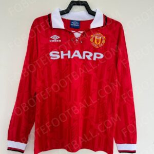 92/94 Manchester United Home Retro Football Jersey Long sleeves