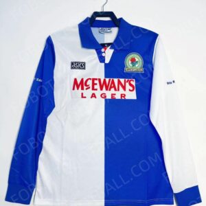 94/95 Blackburn Home Retro Football Jersey Long sleeves