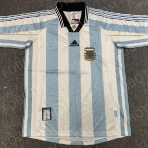 1998 Argentina Home Retro Football Jersey