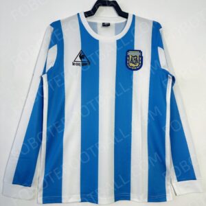 1986 Argentina Home Retro Football Jersey Long sleeves