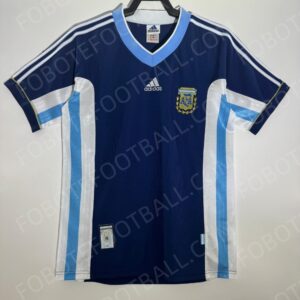 1998 Argentina Away Retro Football Jersey