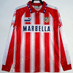 94/95 Atlético de Madrid Home Retro Football Jersey Long sleeves