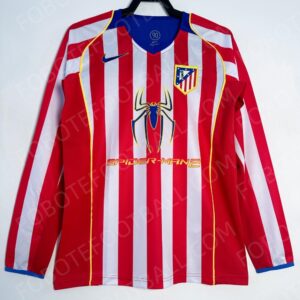 04/05 Atlético de Madrid Home Retro Football Jersey Long sleeves