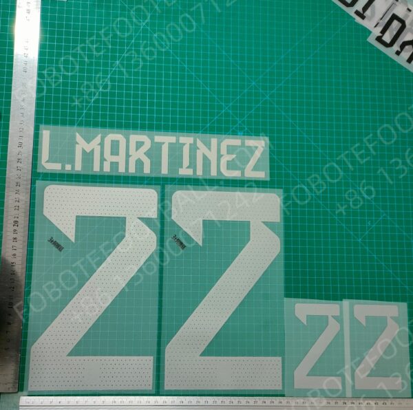 Argentina 2022 World Cup 3 Star Away Nameset for Football Shirt Any Name & Number - Image 6