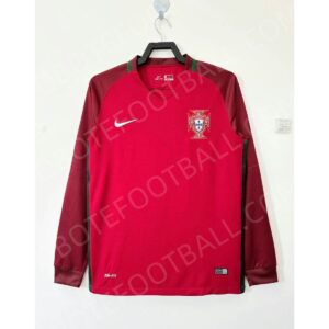 2016 Portugal Home Retro Football Jersey Long sleeves