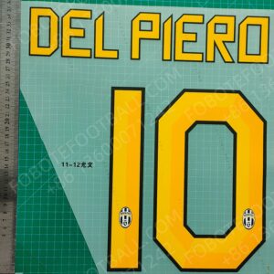 Juventus 11/12 Home Retro Player Nameset for Football Shirt