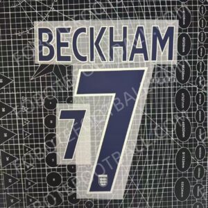 2004-06 England Home Name Number Set #7 BECKHAM
