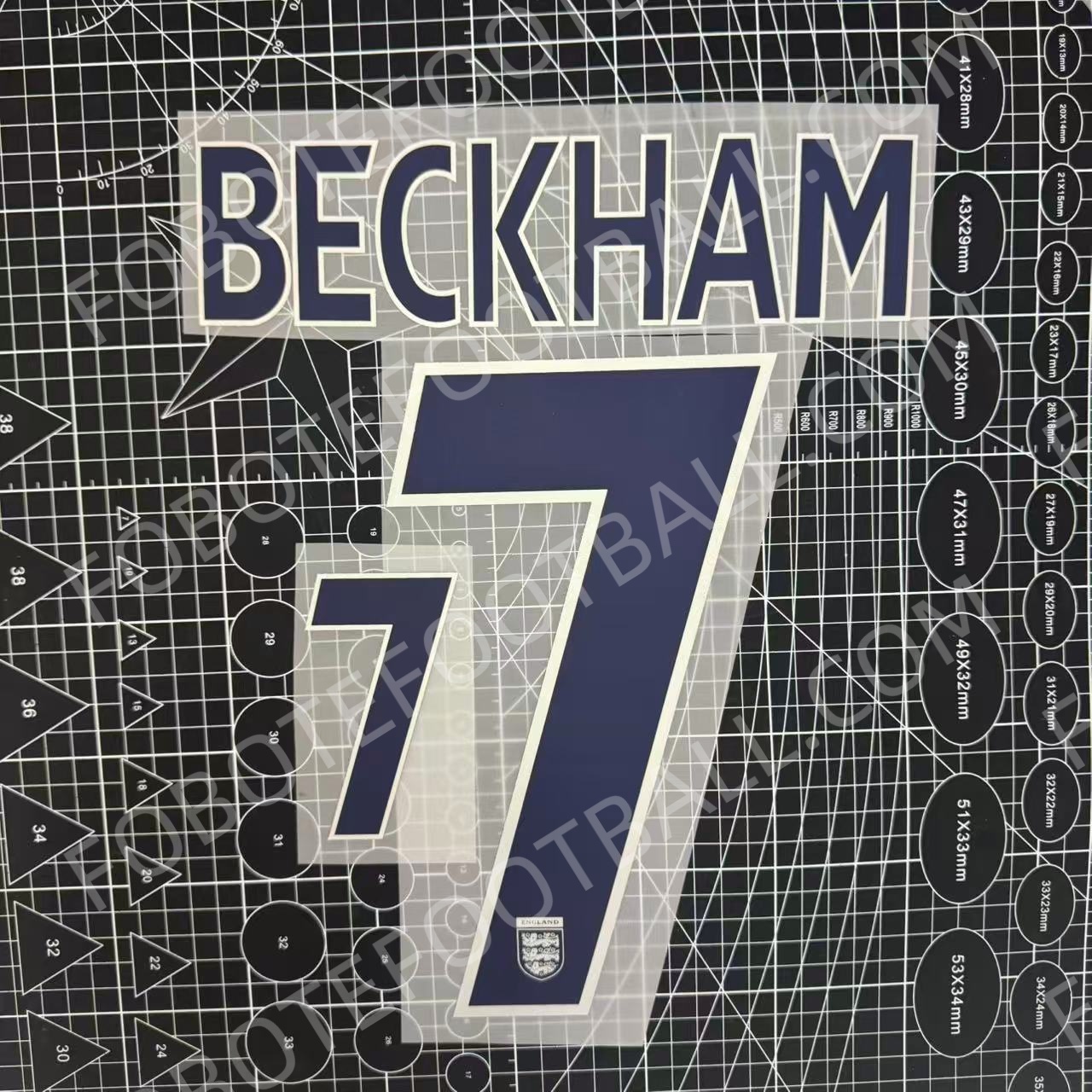 2004-06 England Home Name Number Set #7 BECKHAM