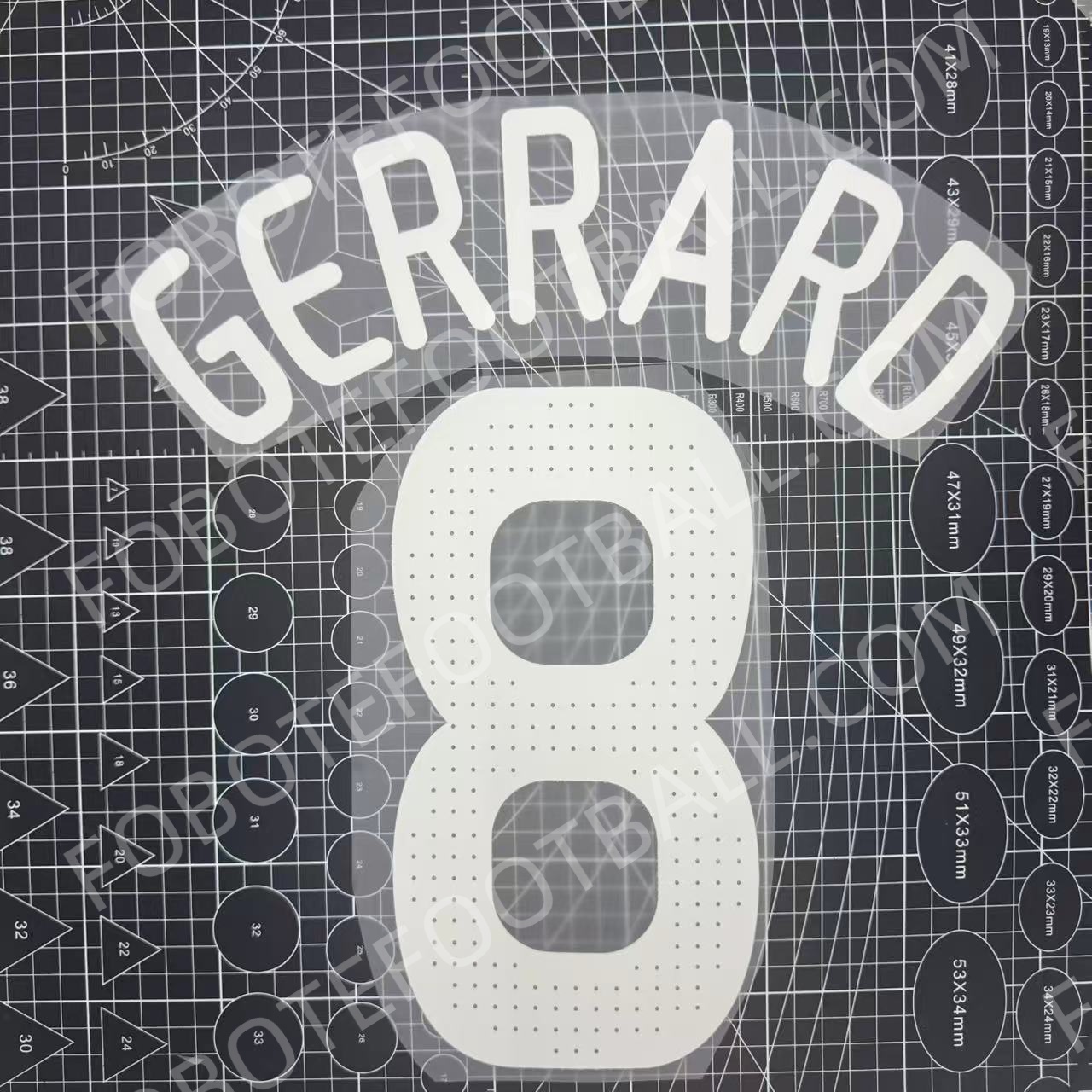 2008-10 Liverpool Home Name Number Set #8 GERRARD UEFA