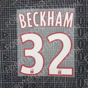 2012-13 PSG  Home Name Number Set #32 BECKHAM