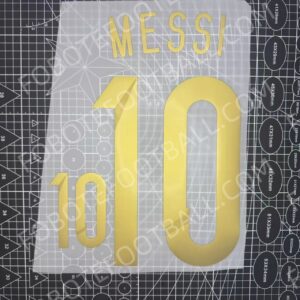 Argentina FIFA World Cup 2014 Away Name Number Set #10 MESSI