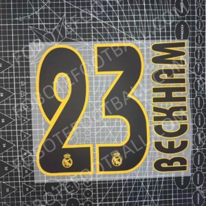 2003-05 Real Madrid Home Name Number Set #23 BECKHAM