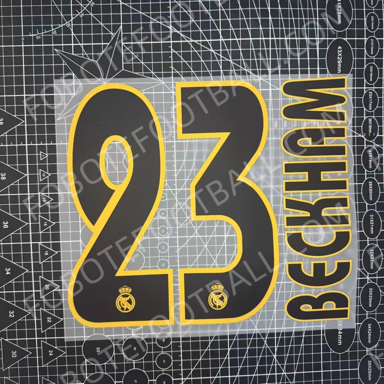 2003-05 Real Madrid Home Name Number Set #23 BECKHAM