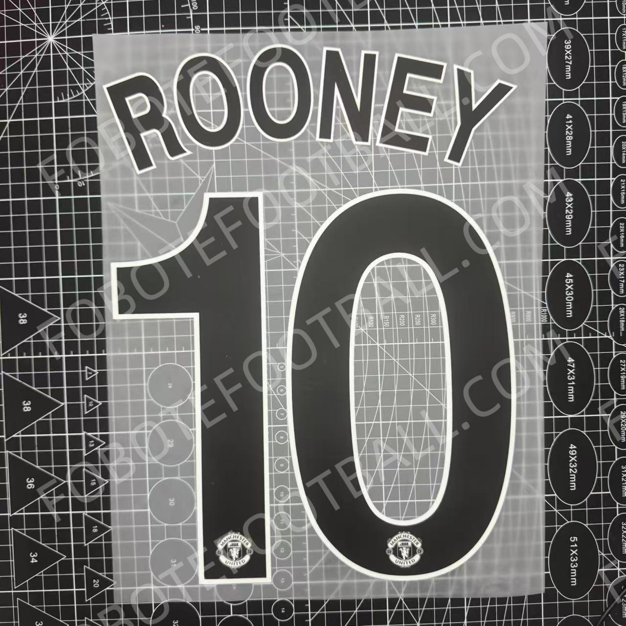 2010-11 Manchester United Away Name Set #10 ROONEY UCL