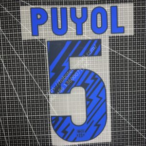 2010-11 Barcelona Away Name number Set #5 #6 #7 #8 #10