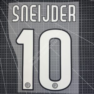 2009-11 Inter Milan Home Name Number Set #10 #22