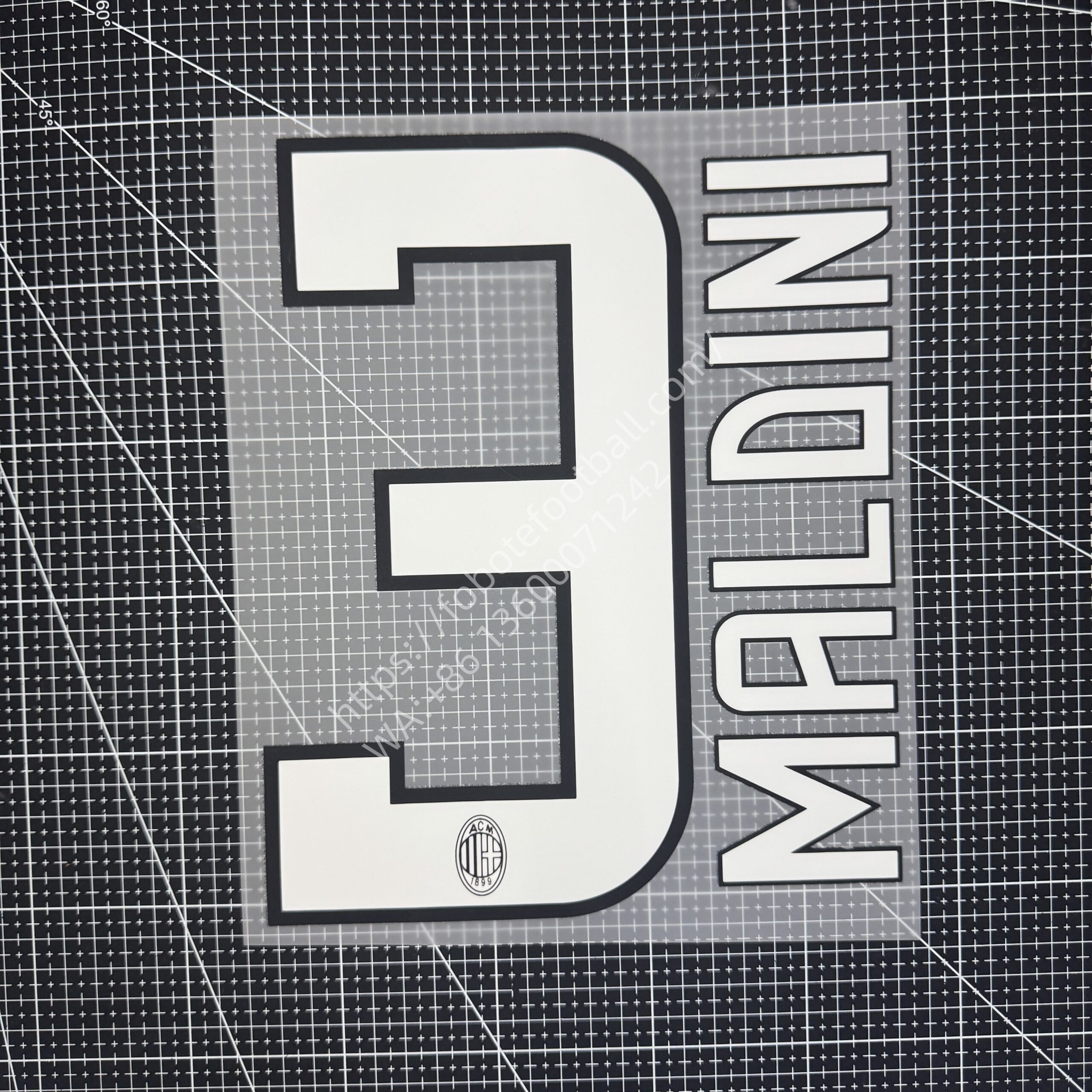 2008-09 AC Milan Home Name Number Set - Image 3