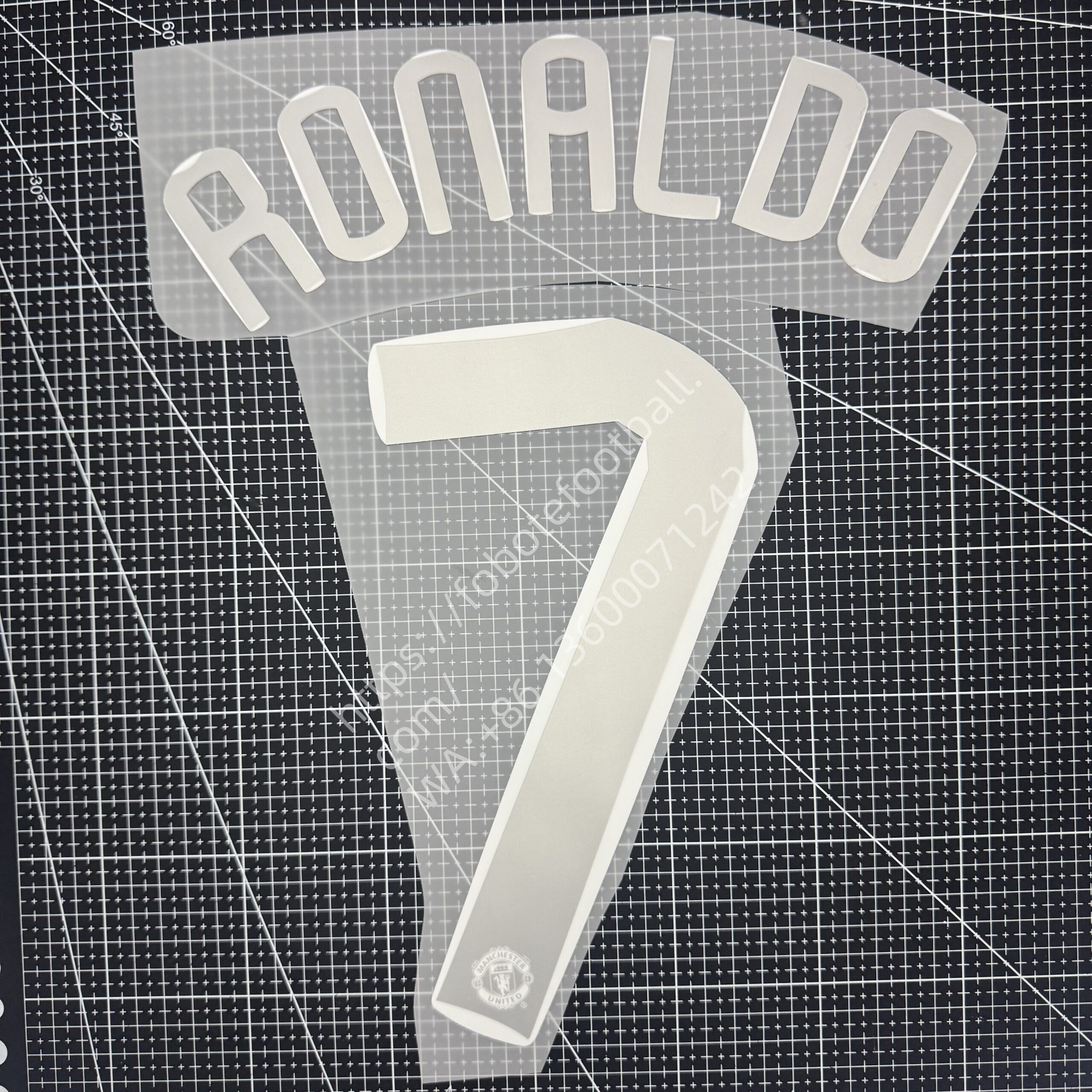 2007-08 Manchester United Home Name Number Set Champions - Image 4