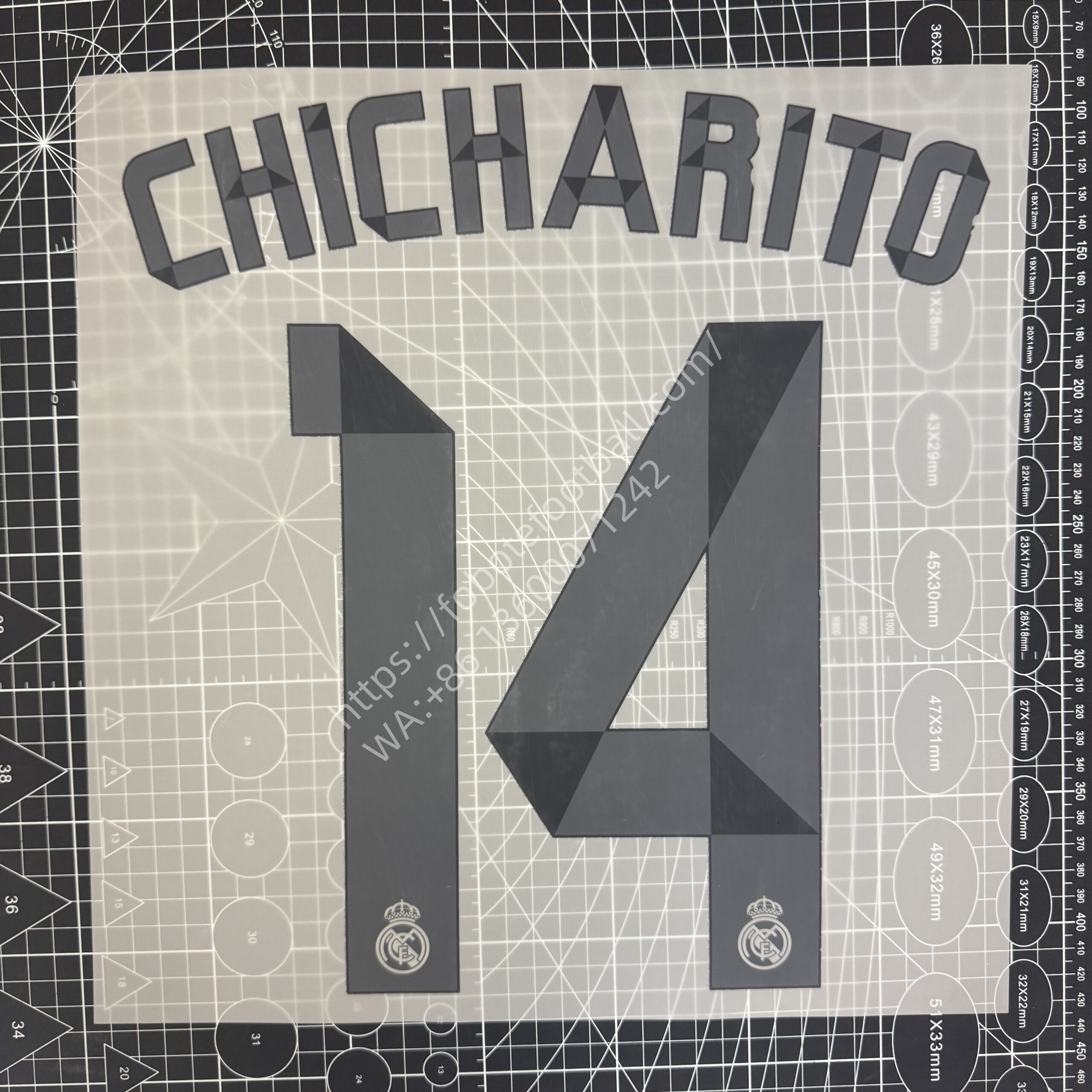2014-15 Real Madrid Away Name Number Set #7 #14 - Image 2
